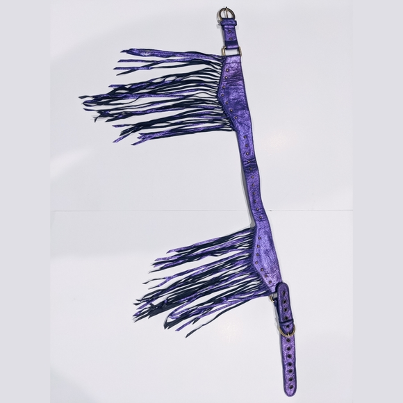 Laurel Double Buckle Fringe Belt w/Tiny Pockets - Picture 3 of 4